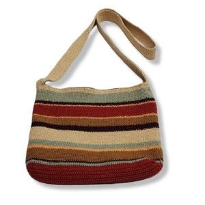 Mayan Hands Purse Shoulder Bag Striped Festival Handmade Guatemala 100% Cotton